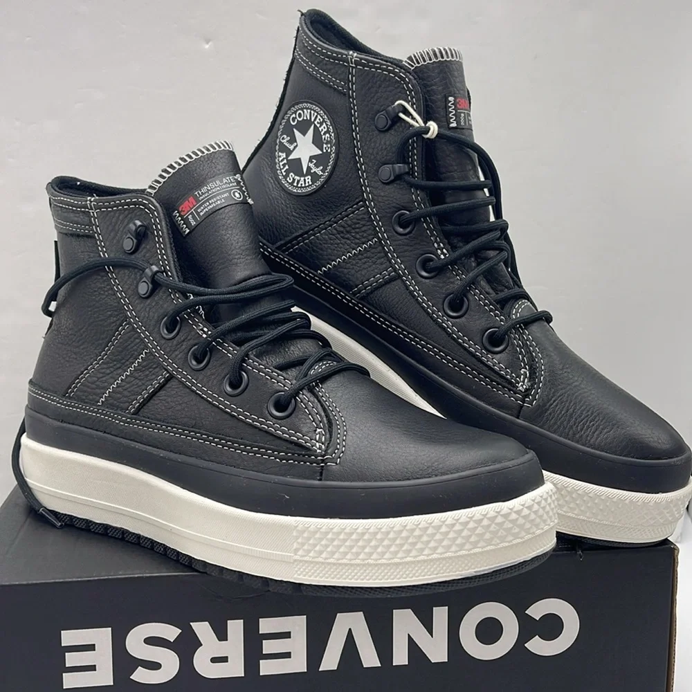 Converse WMNS Leather High-Tops A08555C CTAS EQUIP WP HI
BLACK/BLACK/VINTAGE WHT - Picture 4 of 16